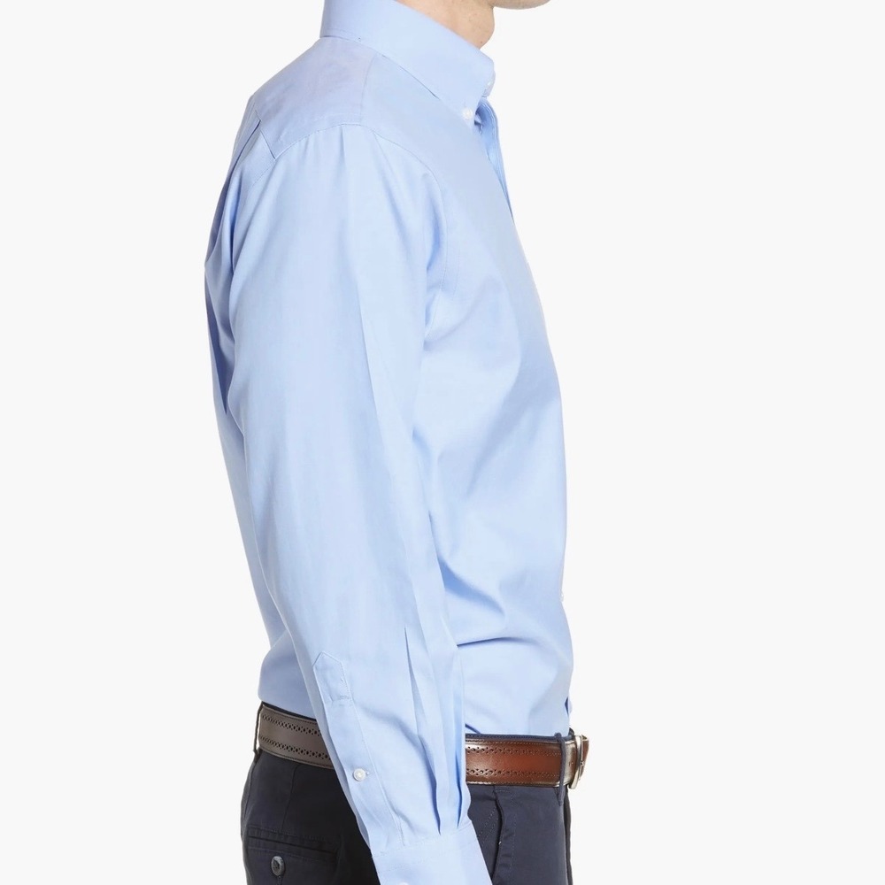 Nordstrom Smartcare Dress Shirt Mens 16.5 32/33 Blue Traditional Fit Cotton - Picture 8 of 10